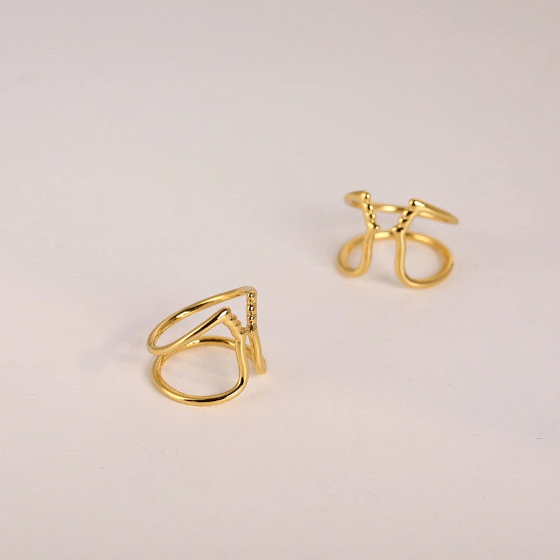 Basic Gemini Face 18K Gold Plated Ring Manufacturer