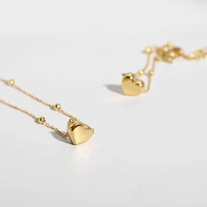 18K Gold Plated Delicate Heart Necklace Custom