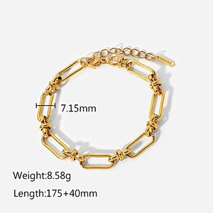 Fashion Simple Chain Bracelet Stainless Steel Hollow Bracelet