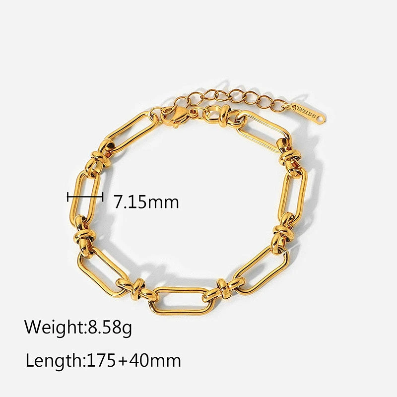 Fashion Simple Chain Bracelet Stainless Steel Hollow Bracelet