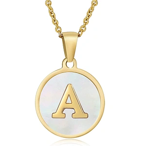 Letter And Natural Shell Necklace Customize