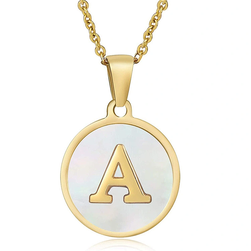 Letter And Natural Shell Necklace Customize