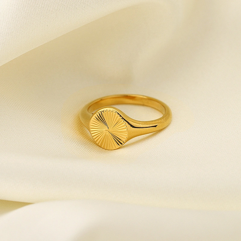 18K Gold Plated High Polished Finger Ring