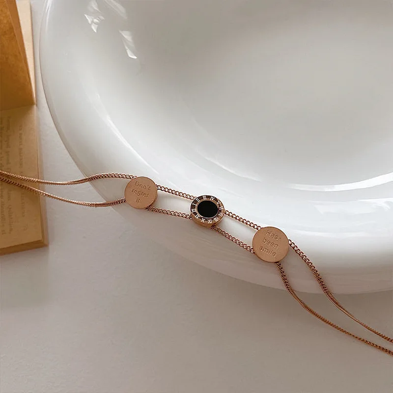 Double Layer Rose Gold Plated Choker Necklace Accessories