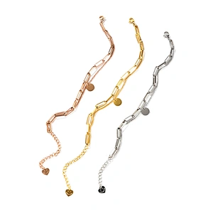 Stainless Steel Smiley Face Double Layer Bracelet Custom