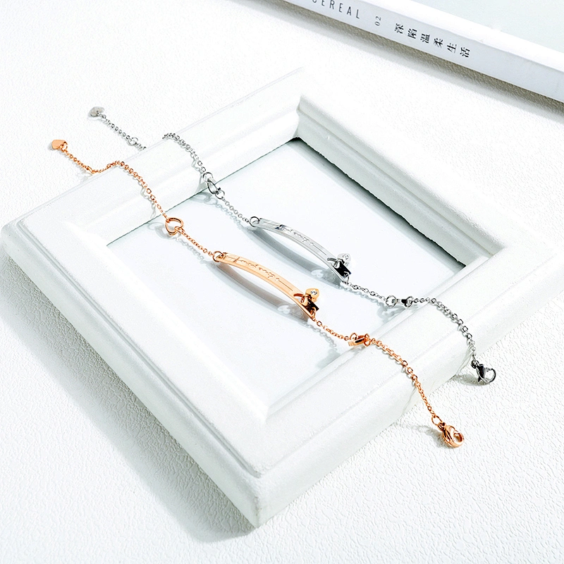 Stainless Steel Rose Gold Rhodium Plated Bracelet