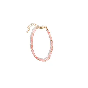 Bohemian Pink Natural Stone Beads Bracelet