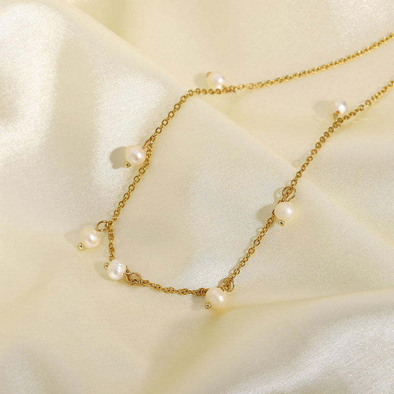 Gold Plated Freshwater Pearl Necklace Customize