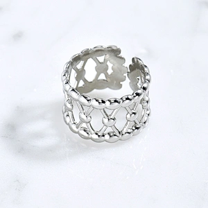 Adjustable Silver Color Steel Rings For Women Manufacturer