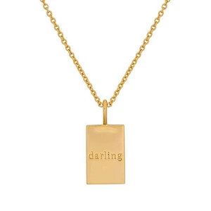 18K Gold Plated Letters Of Words Pendant Necklace