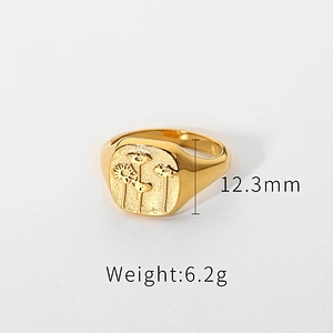 Cheap Stainless Steel Engraved Ring Gold Ring Set Wholesale