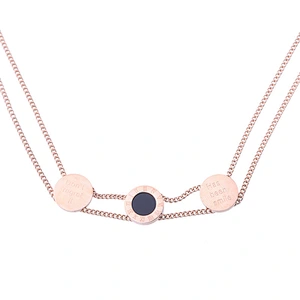 Double Layer Rose Gold Plated Choker Necklace Accessories