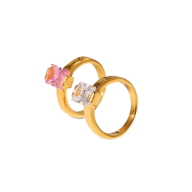 Charm Small Jewelry Colored Zircon Ring For Women