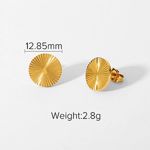 18K Gold Plated Titanium Steel Butterfly Heart Stud Earrings