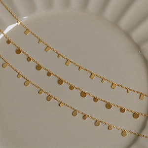 Stainless Steel Delicate Small Pendant Necklace