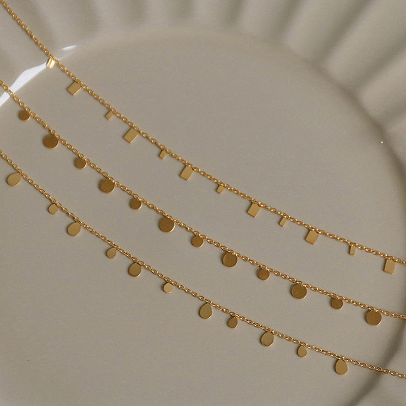 Stainless Steel Delicate Small Pendant Necklace