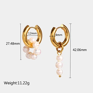 Asymmetric Earrings Freshwater Pearl Drop Earrings Jewelry