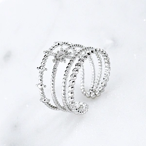 Silver Star Stainless Steel Rings For Women Manufacturer