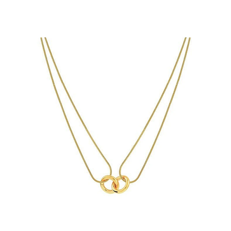 Pvd Plated Double Link Snake Chain Necklace Customized