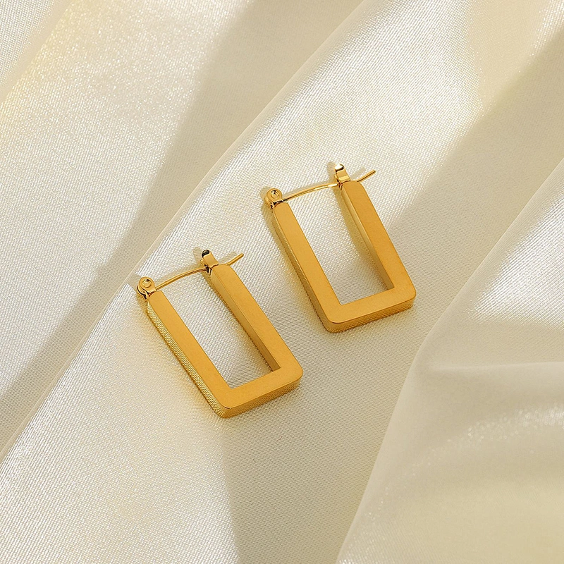 Titanium Steel Earrings Gold Plated Steel Geometric Earrings