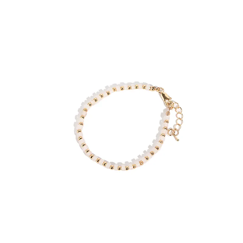 Bohemian Pink Natural Stone Beads Bracelet