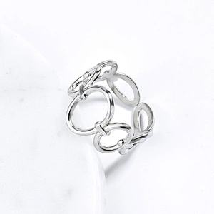 Adjustable Hollow Stainless Steel Rings For Women