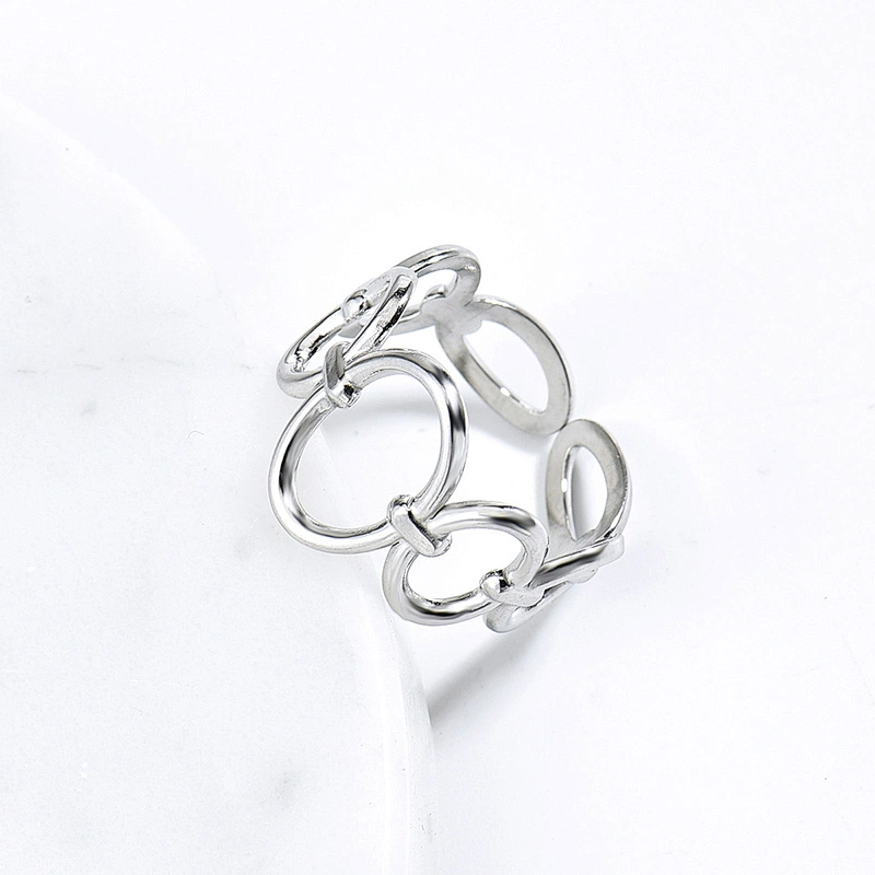 Adjustable Hollow Stainless Steel Rings For Women