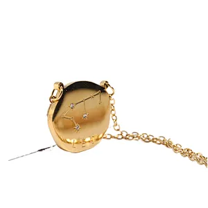 Trend Stainless Steel Zodiac Sign Charm Series Necklace