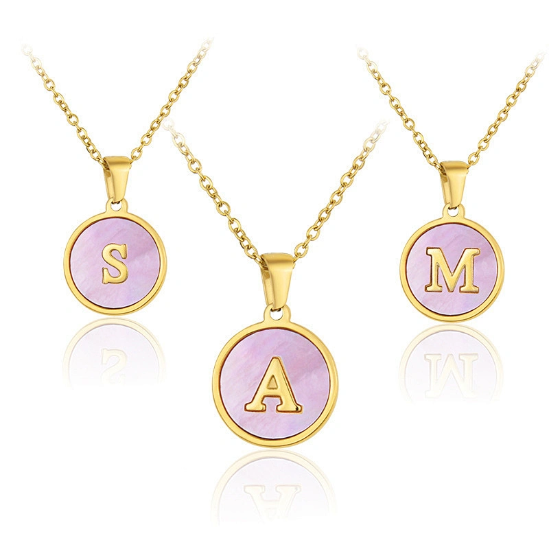 Letter And Natural Shell Necklace Customize