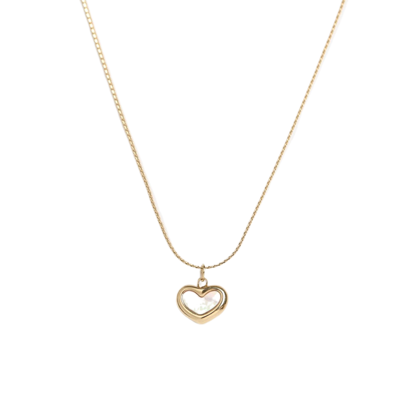 Cute Heart Necklace With Shell Customize