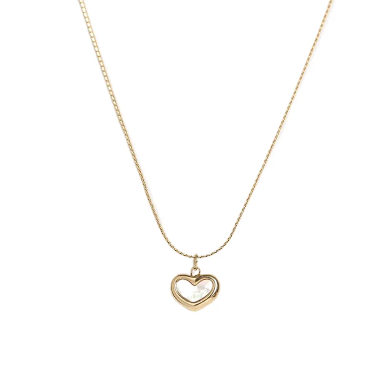 Cute Heart Necklace With Shell Customize