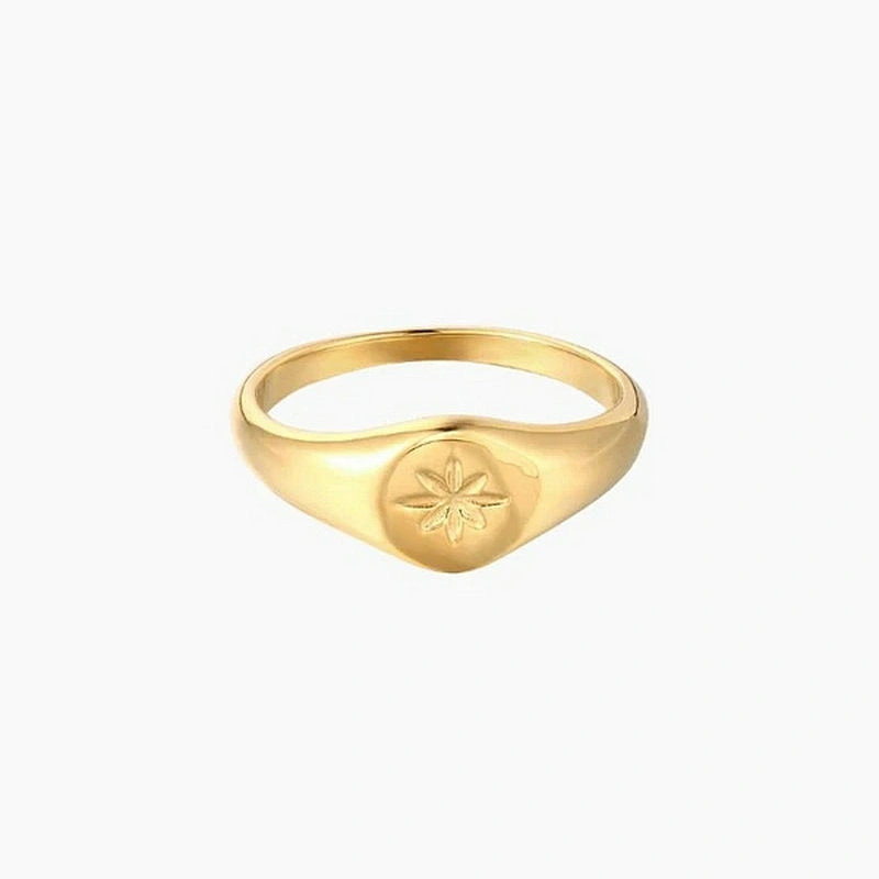Stainless Steel Ring Fashion Engrave Geometric Pattern Ring