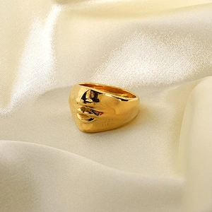 Fashion Stainless Steel Ring 18K Gold Plated Couple Rings