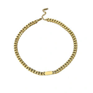 Stainless Steel Simple 18K Gold Plated Chain Bracelet