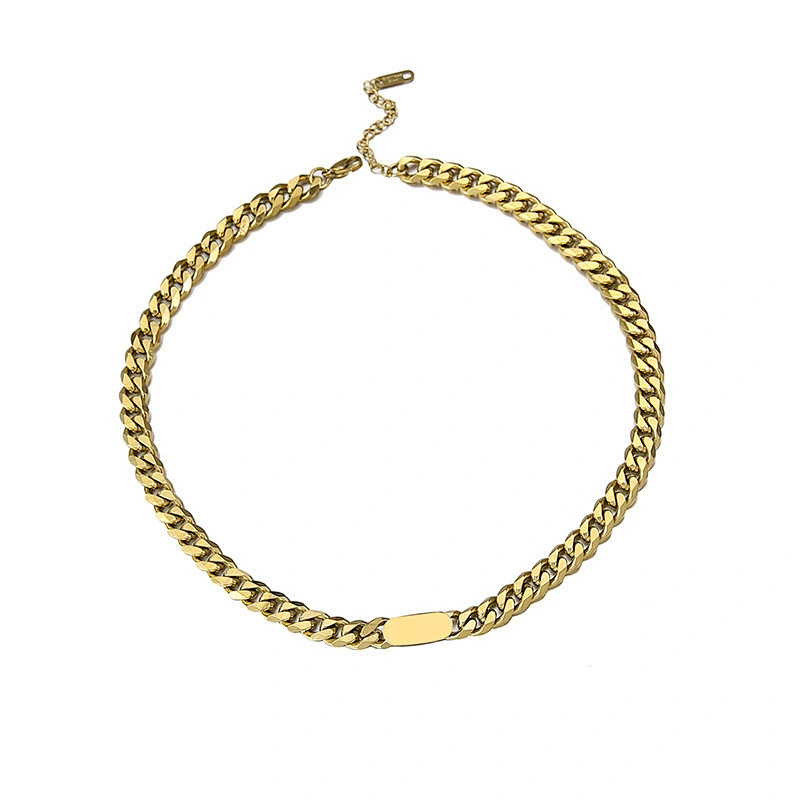 Stainless Steel Simple 18K Gold Plated Chain Bracelet