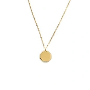 18K Gold Plated Delicate Charm Geometric Cut Necklace Custom
