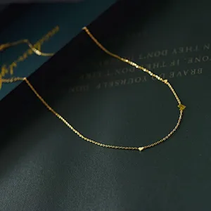 18K Gold Plated Irregular Heart Short Necklace Customized