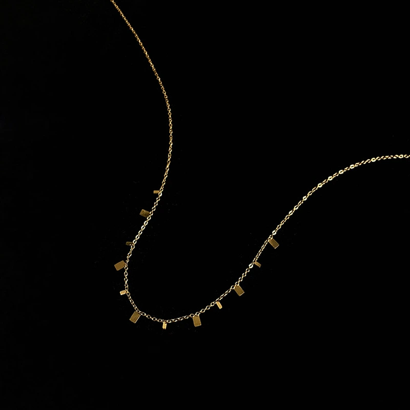 Stainless Steel Delicate Small Pendant Necklace