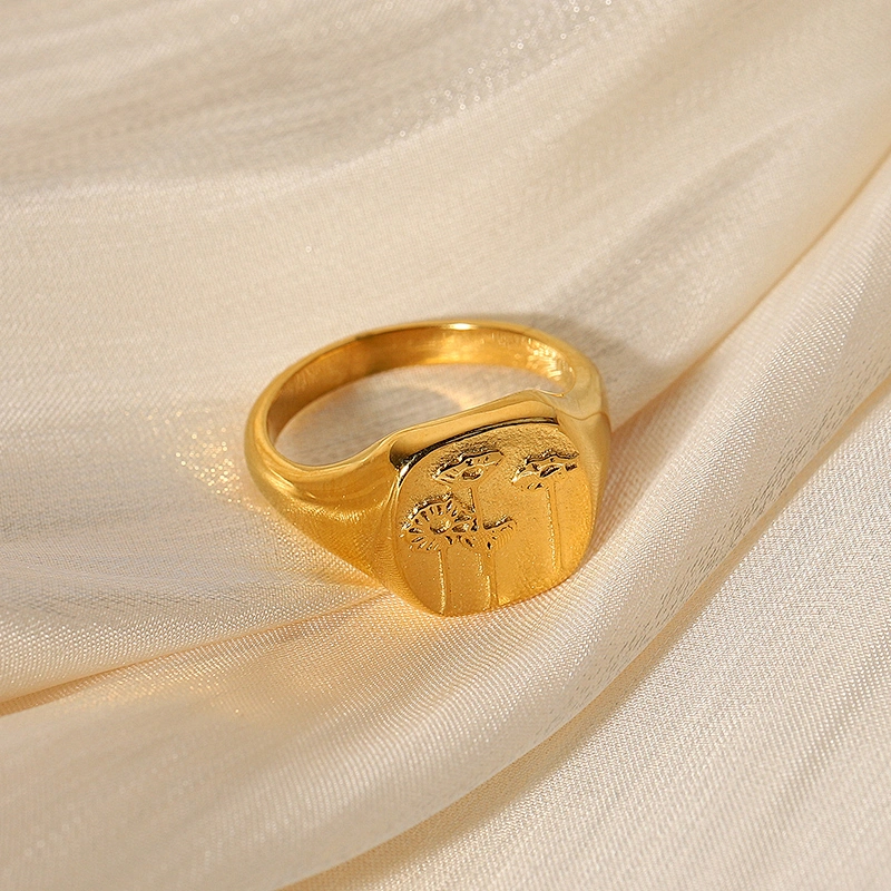 Cheap Stainless Steel Engraved Ring Gold Ring Set Wholesale