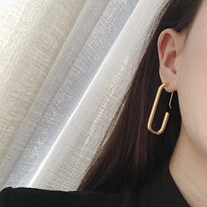 Stainless Steel Simple U Hook Earrings Custom