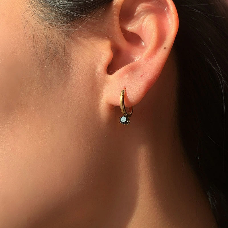 Simple Earrings Jewelry Zircon Pendant Earrings Women