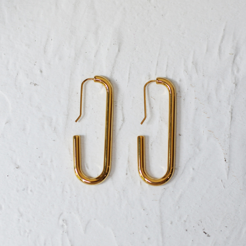 Stainless Steel Simple U Hook Earrings Custom