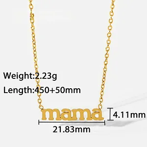 Hot Sale Titanium Steel Letter Pendant Necklace Women