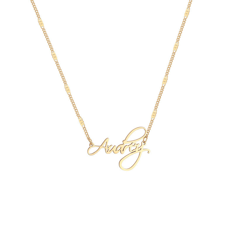 Simple Charm Alphabet Pendant Necklace Custom
