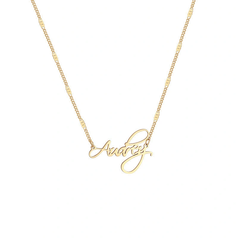 Simple Charm Alphabet Pendant Necklace Custom