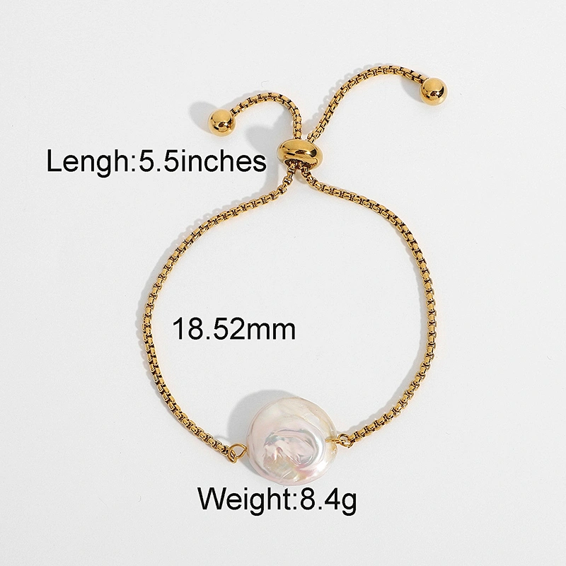 Fashion Simple Freshwater Pearl Bracelet Steel Bracelet