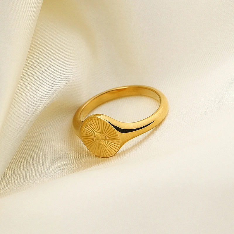 18K Gold Plated High Polished Finger Ring