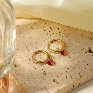 Simple Earrings Jewelry Zircon Pendant Earrings Women