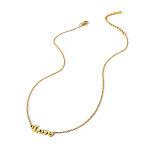 Simple Love Letter Drop Women Choker Necklace Custom