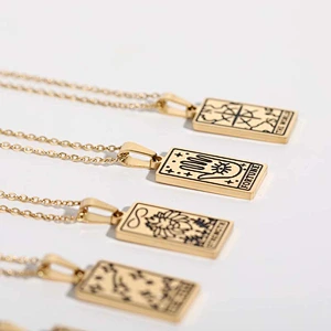 Engrave Tarot Pendant Necklace Custom